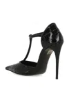 Dolce & Gabbana Black Pumps With Stiletto Heel And Croco Print In Leather Woman In Black
