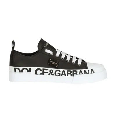 Pre-owned Dolce & Gabbana Wmns Portofino 'logo Print - Black White' | Women's Size 37