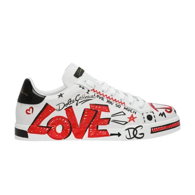 Pre-owned Dolce & Gabbana Wmns Portofino 'valentine's Day' | White | Women's Size 37.5