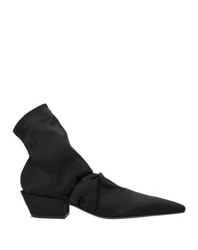 Dolce & Gabbana Woman Ankle Boots Black Size 10.5 Textile Fibers