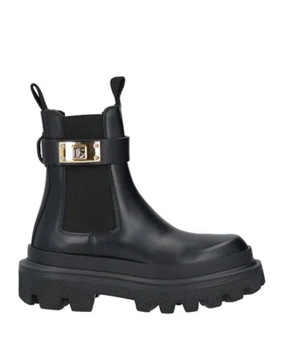Dolce & Gabbana Woman Ankle Boots Black Size 5.5 Calfskin