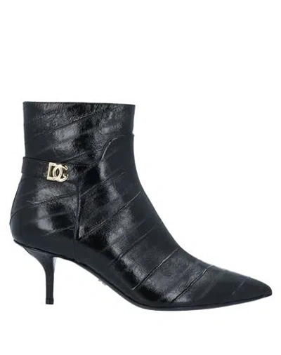 Dolce & Gabbana Woman Ankle Boots Black Size 7.5 Leather