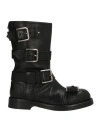Dolce & Gabbana Women Black Ankle Boots With All-over Buckles In Leather Woman In Black