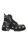 Dolce & Gabbana Calfskin Ankle Boots With Studs In Black