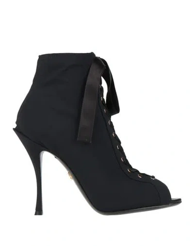 Dolce & Gabbana Woman Ankle Boots Black Size 9 Textile Fibers