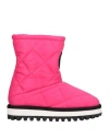 Dolce & Gabbana Woman Ankle Boots Fuchsia Size 7.5 Textile Fibers In Pink