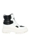 Dolce & Gabbana Woman Ankle Boots White Size 10.5 Polyester, Calfskin, Polyamide, Polyurethane