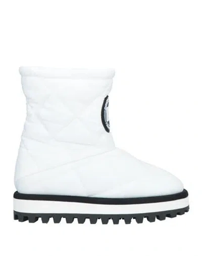 Dolce & Gabbana Woman Ankle Boots White Size 5.5 Textile Fibers