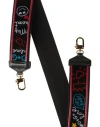 Dolce & Gabbana Woman Bag Strap Black Size - Cotton, Calfskin In Black