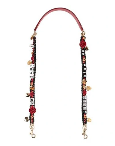 Dolce & Gabbana Woman Bag Strap Red Size - Soft Leather, Textile Fibers