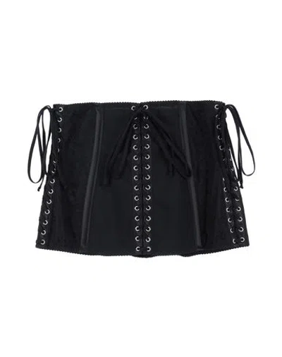 Dolce & Gabbana Woman Belt Black Size 4 Polyamide, Elastane