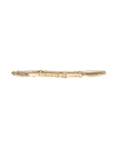 Dolce & Gabbana Woman Belt Gold Size M Brass, Plastic, Calfskin
