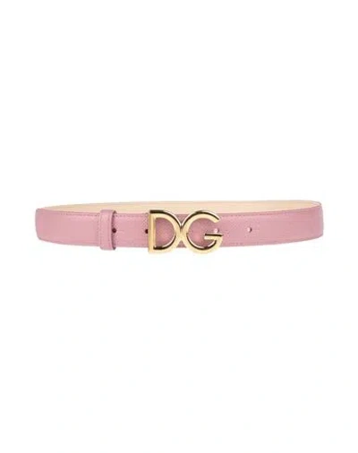 Dolce & Gabbana Woman Belt Pink Size 26 Calfskin