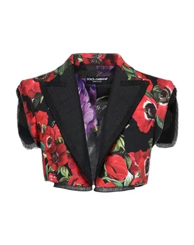 Dolce & Gabbana Woman Blazer Black Size 0 Cotton, Elastane, Wool, Viscose