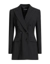 Dolce & Gabbana Woman Blazer Black Size 10 Virgin Wool, Elastane In Black