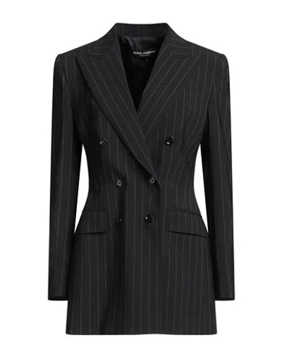Dolce & Gabbana Woman Blazer Black Size 10 Virgin Wool, Elastane
