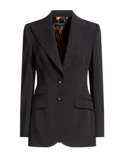 Dolce & Gabbana Woman Blazer Black Size 10 Virgin Wool, Elastane