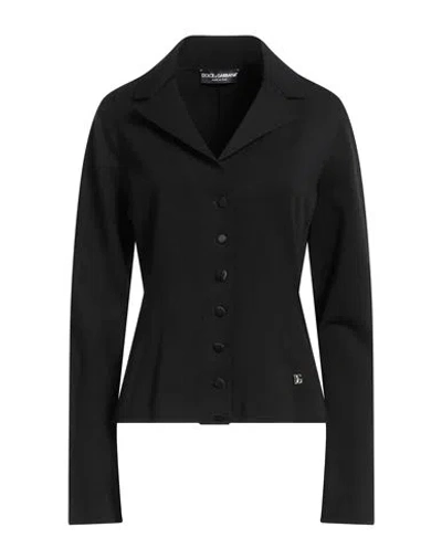 DOLCE & GABBANA DOLCE & GABBANA WOMAN BLAZER BLACK SIZE 10 VISCOSE, POLYESTER, POLYAMIDE, ELASTANE