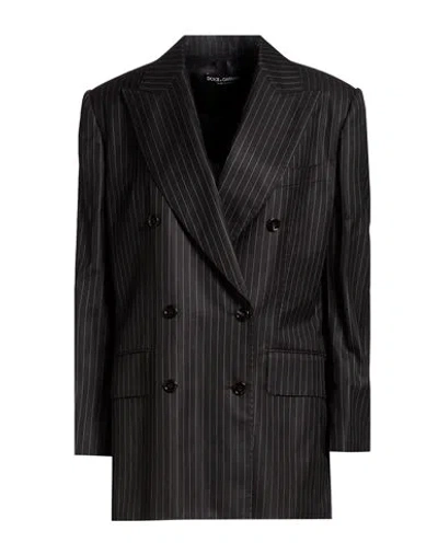 Dolce & Gabbana Woman Blazer Black Size 10 Wool, Silk