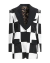Dolce & Gabbana Woman Blazer Black Size 14 Cotton, Polyester, Viscose, Synthetic Fibers, Silk In Black