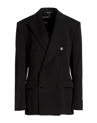 Dolce & Gabbana Woman Blazer Black Size 14 Virgin Wool, Polyamide