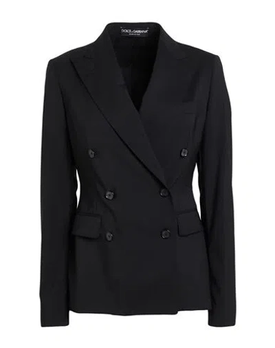 Dolce & Gabbana Woman Blazer Black Size 4 Virgin Wool, Elastane