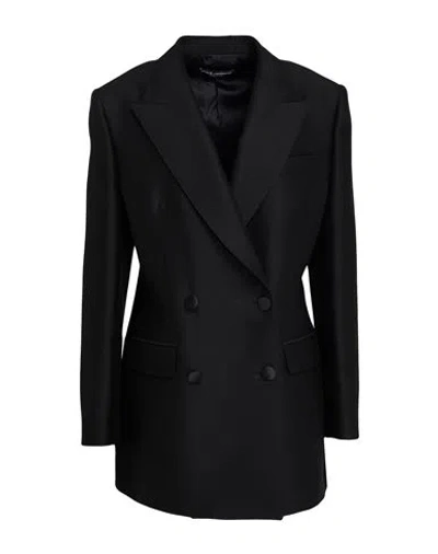 Dolce & Gabbana Woman Blazer Black Size 4 Virgin Wool, Silk