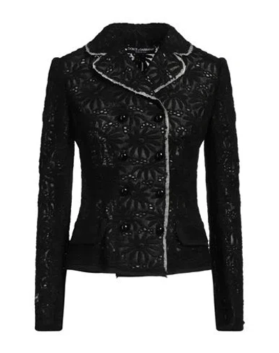 Dolce & Gabbana Woman Blazer Black Size 4 Wool, Virgin Wool, Polyamide