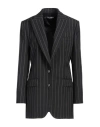 Dolce & Gabbana Woman Blazer Black Size 6 Virgin Wool In Black
