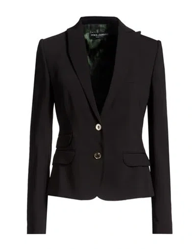 Dolce & Gabbana Woman Blazer Black Size 6 Virgin Wool, Elastane