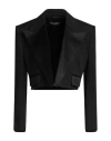 Dolce & Gabbana Wool-blend Cropped Blazer In Black