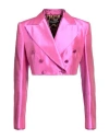 Dolce & Gabbana Woman Blazer Fuchsia Size 6 Silk, Polyester, Elastane In Pink