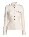 Dolce & Gabbana Woman Blazer Ivory Size 10 Virgin Wool, Polyamide In White