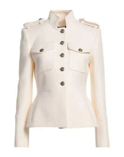 Dolce & Gabbana Woman Blazer Ivory Size 10 Virgin Wool, Polyamide In White