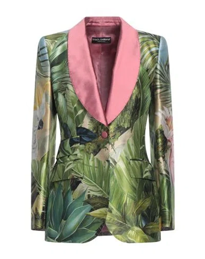 Dolce & Gabbana Woman Blazer Light Green Size 4 Silk