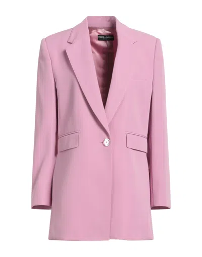 Dolce & Gabbana Woman Blazer Pink Size 10 Polyester In Lilla
