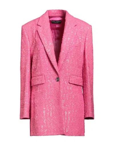 Dolce & Gabbana Woman Blazer Pink Size 6 Polyamide, Elastane