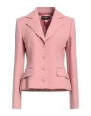Dolce & Gabbana Single-breasted Pink Wool Jacket In Pink