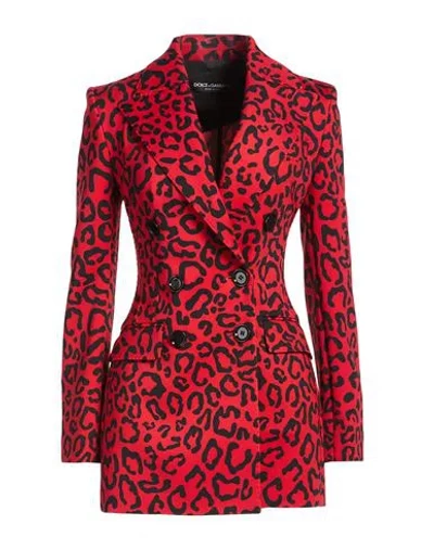 Dolce & Gabbana Woman Blazer Red Size 0 Polyester, Elastane