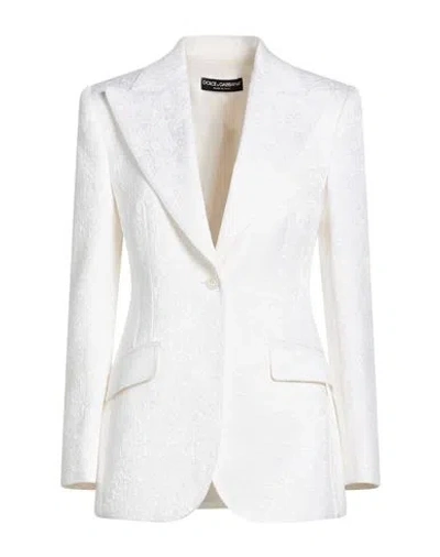 Dolce & Gabbana Woman Blazer White Size 8 Cotton, Viscose