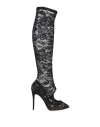 Dolce & Gabbana Solid Color Long Boots In Black
