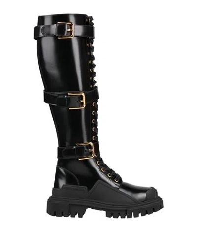 Dolce & Gabbana Woman Boot Black Size 7.5 Calfskin