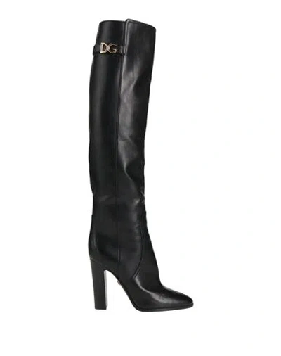 Dolce & Gabbana Woman Boot Black Size 9.5 Cowhide