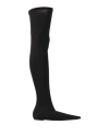 Dolce & Gabbana Woman Boot Black Size 7.5 Viscose, Polyamide, Goat Skin, Elastane In Black