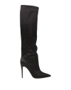Dolce & Gabbana Woman Boot Black Size 7.5 Viscose, Silk In Black