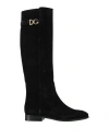 Dolce & Gabbana Woman Boot Black Size 8.5 Lambskin