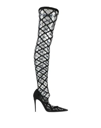 Dolce & Gabbana Woman Boot Black Size 9.5 Textile Fibers