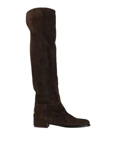 Dolce & Gabbana Woman Boot Dark Brown Size 6.5 Lambskin