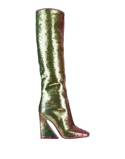 Dolce & Gabbana Woman Boot Yellow Size 6.5 Polyethylene, Polyester, Lambskin