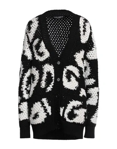 Dolce & Gabbana Woman Cardigan Black Size 10 Virgin Wool, Cashmere